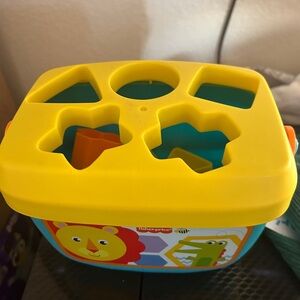 Fisher-Price Bright Yellow Shape Sorter Box